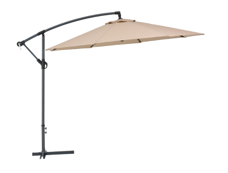 Cantilever Umbrella w/ Crank, Tilt & Cross Brace, Olefin Fabric, 10'W, Green