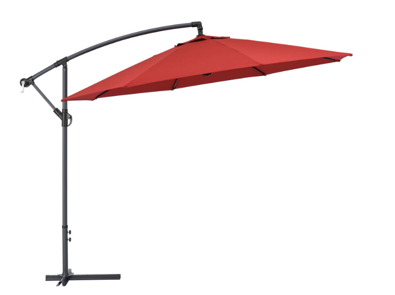 Cantilever Umbrella w/ Crank, Tilt & Cross Brace, Olefin Fabric, 10'W, Green