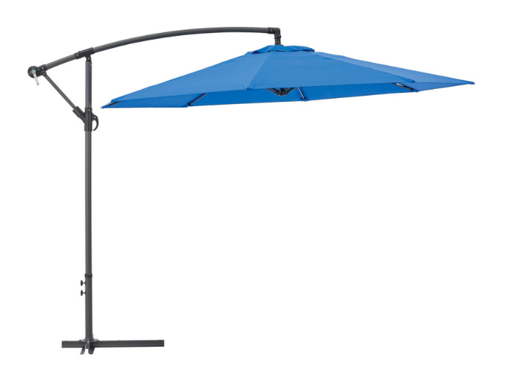 Cantilever Umbrella w/ Crank, Tilt & Cross Brace, Olefin Fabric, 10'W, Green