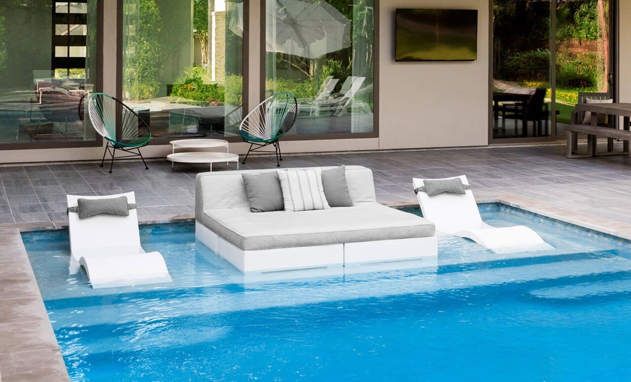 Affinity Square Sunbed - Poolside Loungers | FurnitureScapes